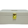 Luxury jewelry box with a fully debossed logo